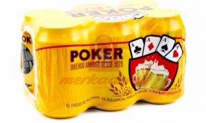 cerveza poker x  6 unidades lata 330