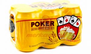 cerveza poker x  6 unidades lata 330